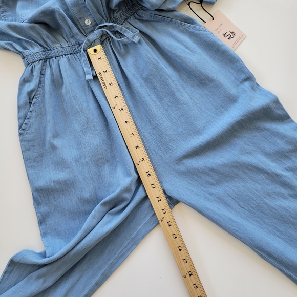 Sincerely Jules | Chambray Button Front Jumpsuit Size S - Picture 10 of 12